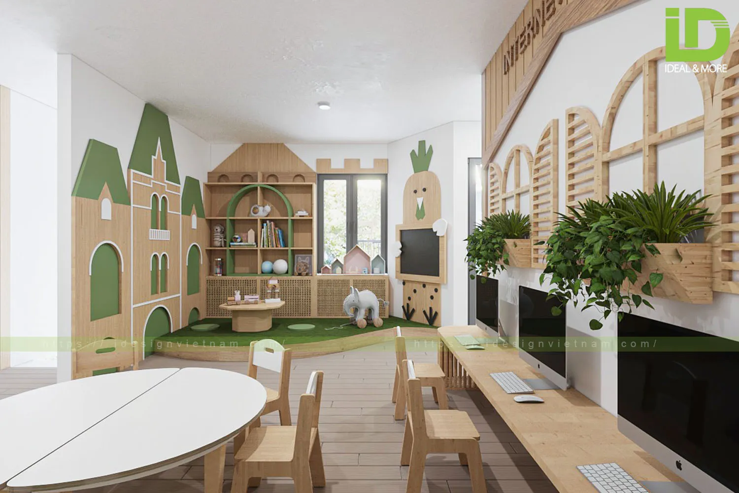 Trang trí góc thư viện mầm non - Xây dựng góc thư viện của bé | IDESIGN