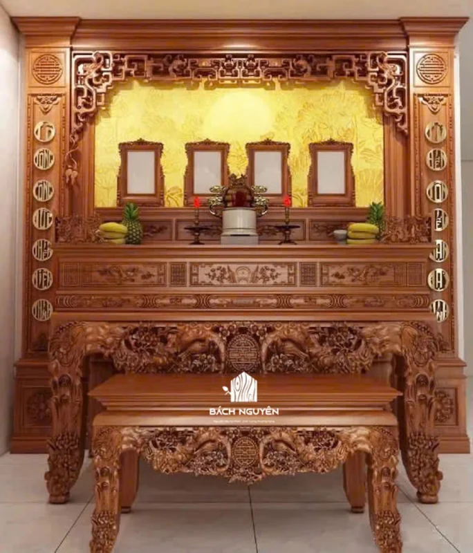 Hình ảnh trang trí bàn thờ gia tiên bằng gỗ tự nhiên hình ảnh trang trí bàn thờ gia tiên bằng gỗ tự nhiên