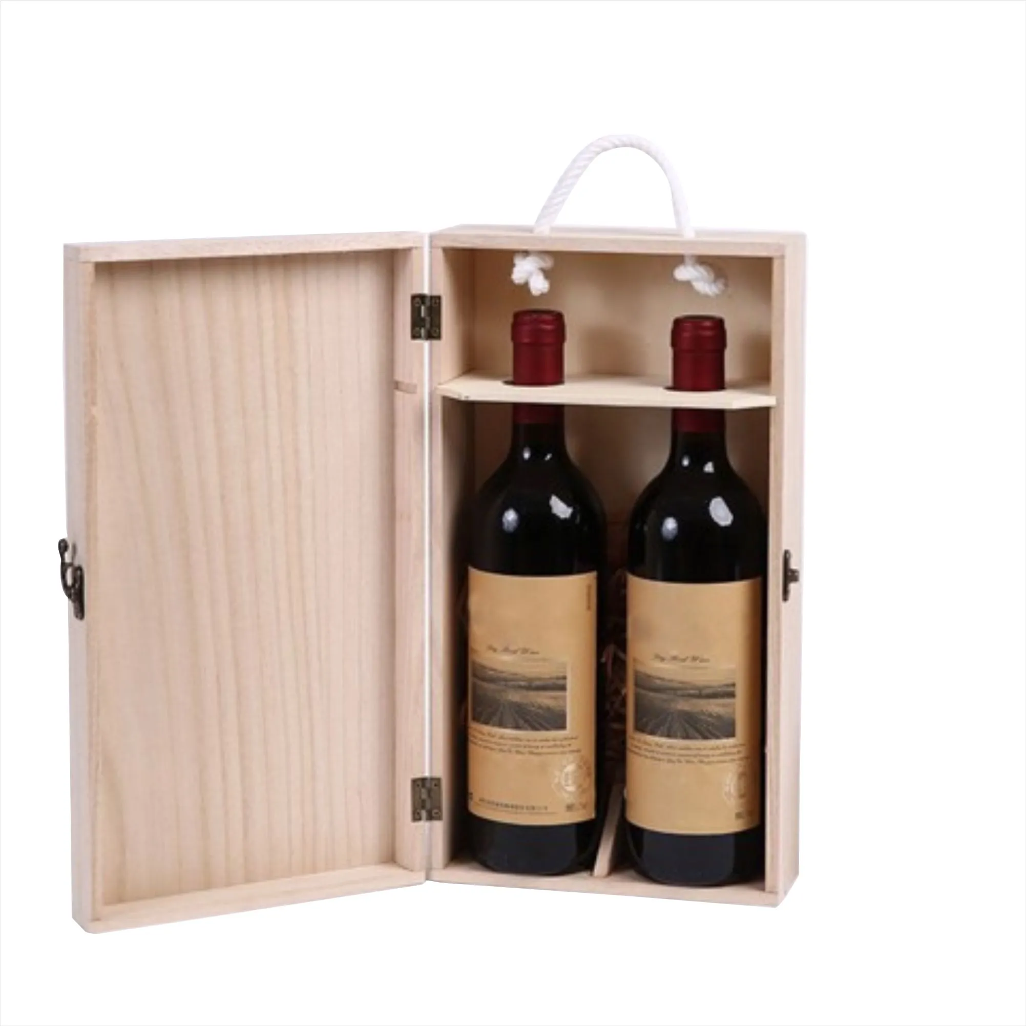 Hộp rượu gỗ cao cấp với phụ kiện khóa chắc chắn