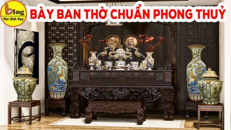 Hướng dẫn bày bàn thờ gia tiên theo phong thủy
