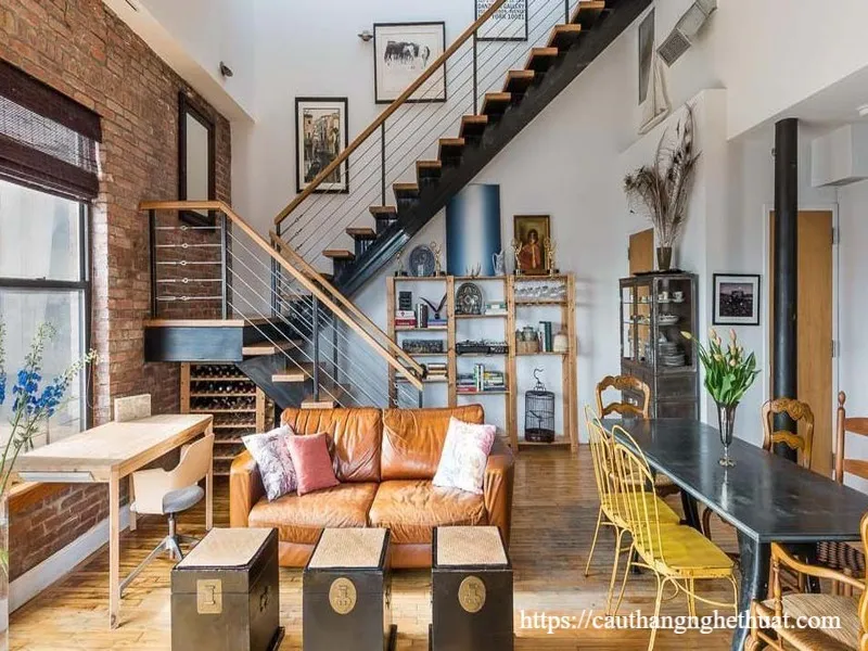 Hướng dẫn các bước vệ sinh và bảo trì cầu thang sắt mặt bậc gỗ đúng cách