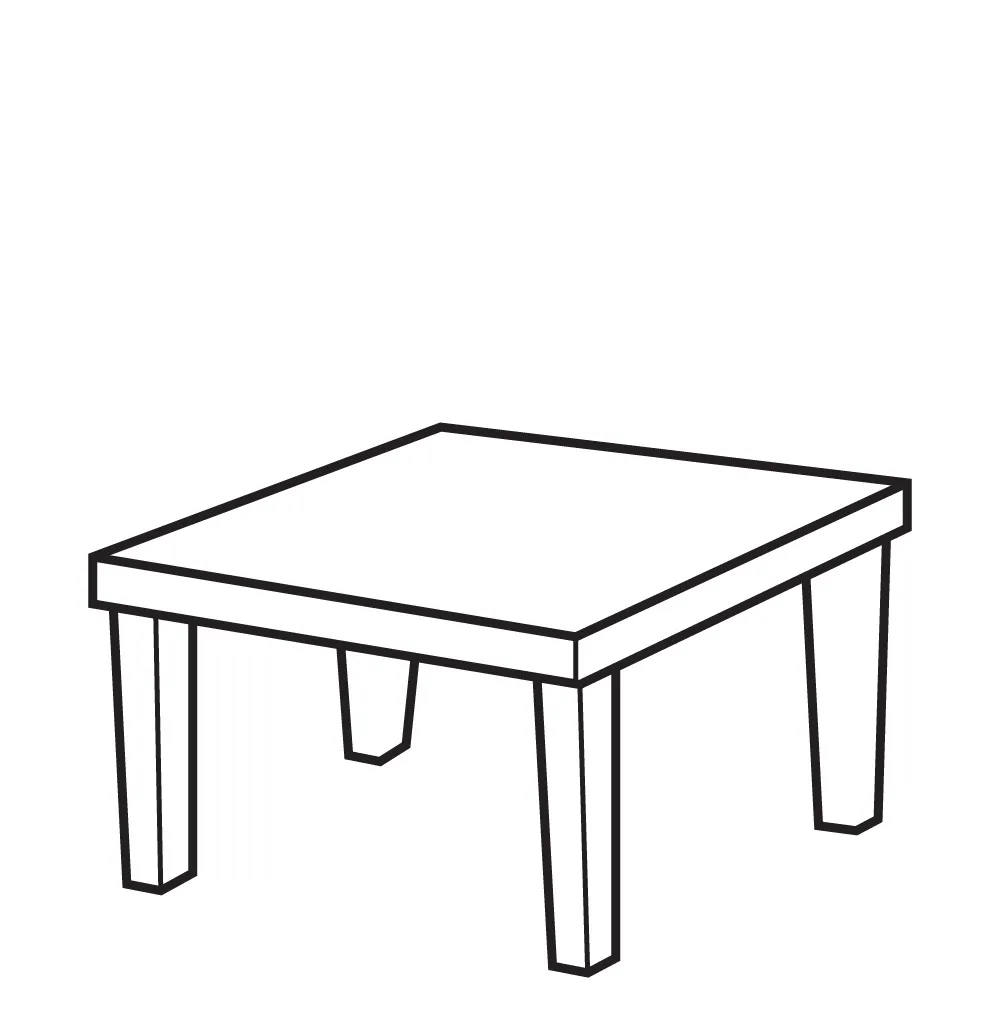 Hướng dẫn vẽ bàn học đơn giản với các đường 3D đẹp mắt