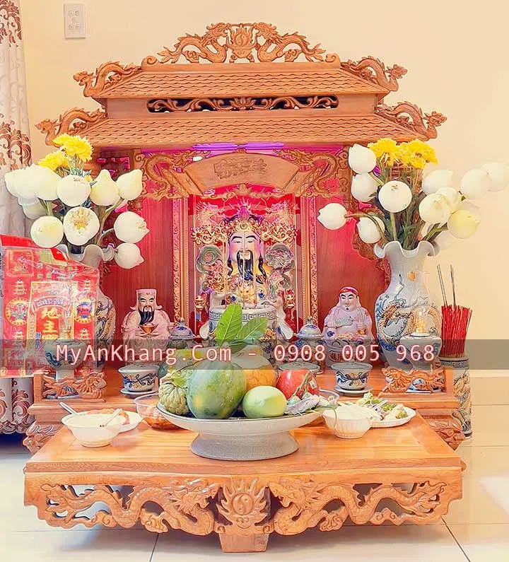 Mẫu bàn thờ ông địa đẹp và chuẩn phong thủy