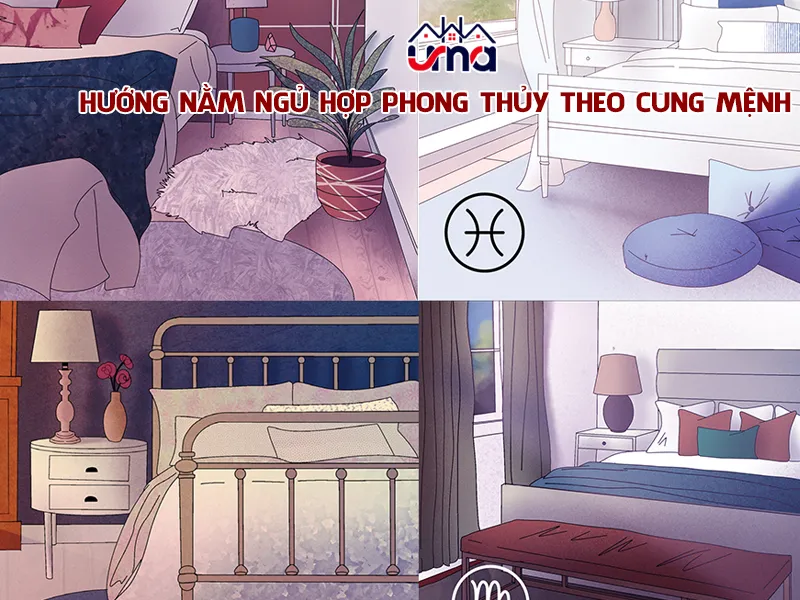 Hướng giường theo cung mệnh