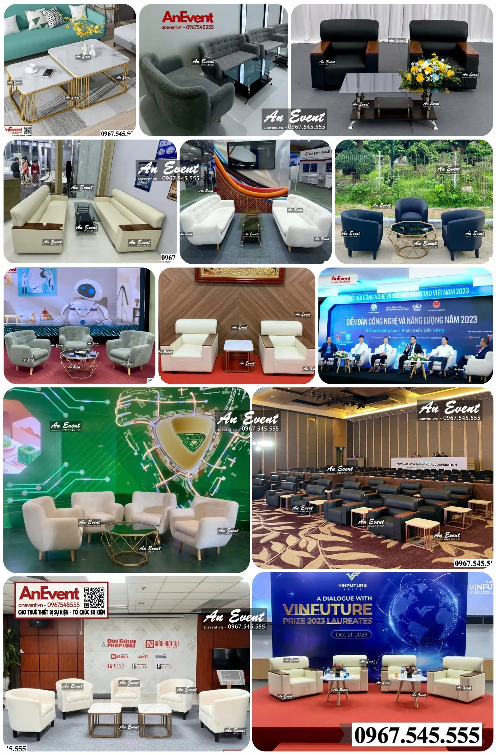 Cho thuê bàn ghế sofa Hà Nội