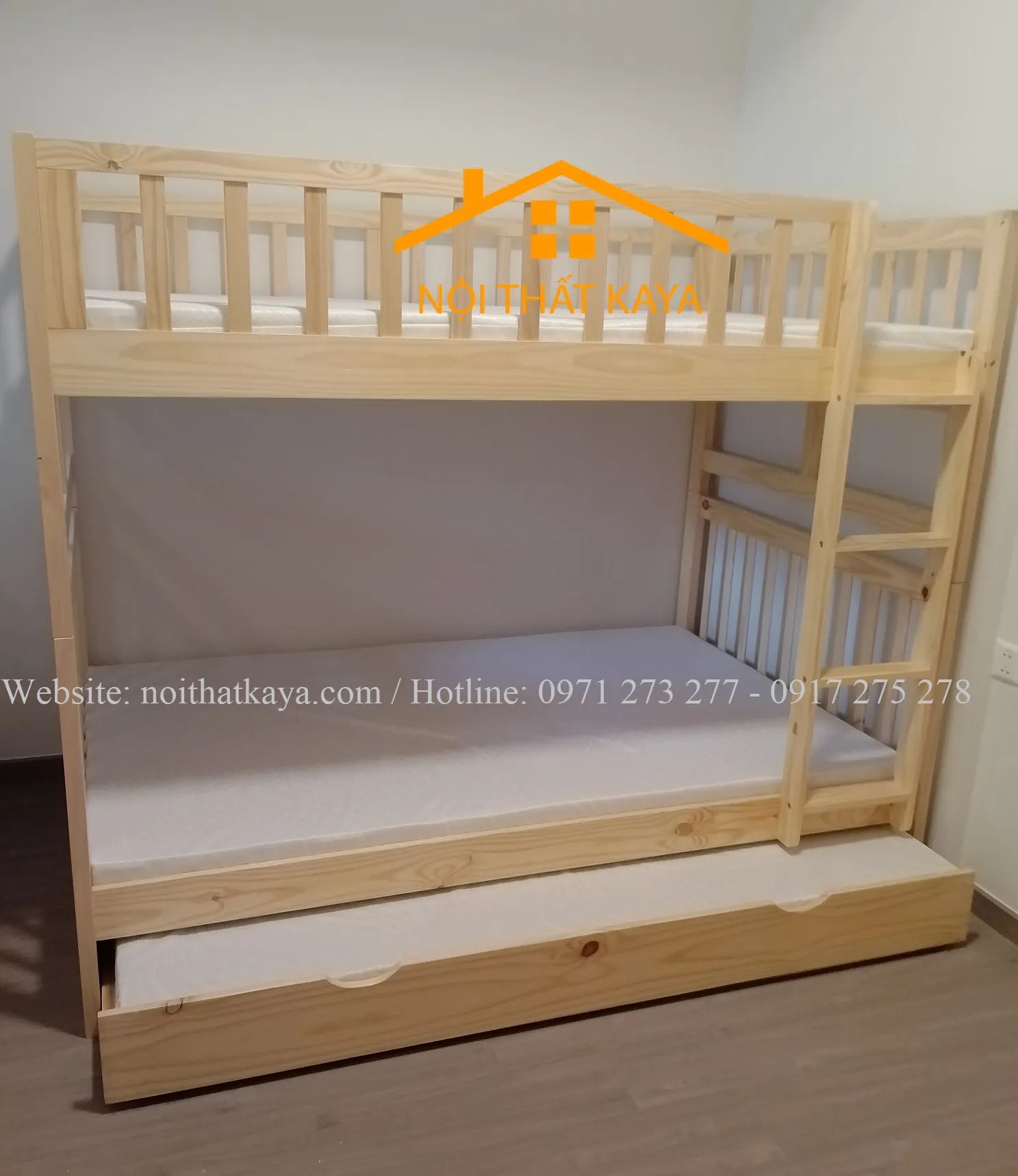 Giường 3 tầng xuất khẩu Unit 1m4