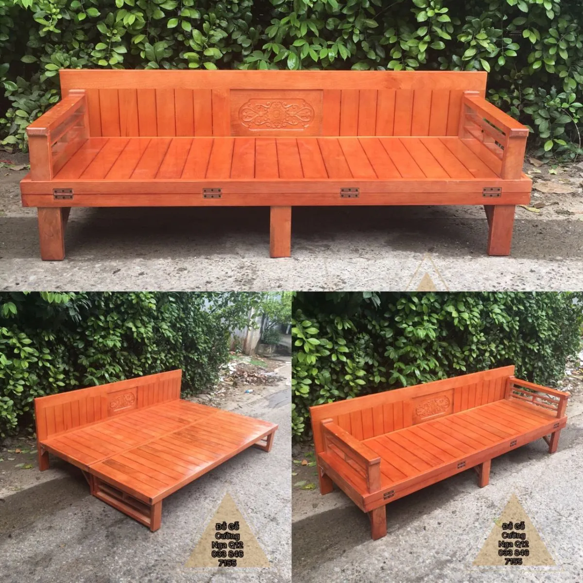 Giường gấp thông minh bằng gỗ tự nhiên đa năng