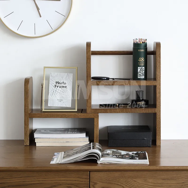 Kệ gỗ để bàn làm việc nhiều tầng tiện lợi, chất liệu gỗ công nghiệp MDF