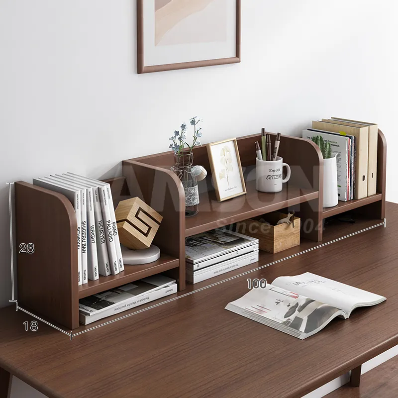 Chi tiết cấu tạo kệ gỗ để bàn làm việc kiểu chữ V độc đáo và chắc chắn