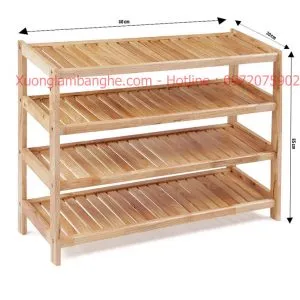 Kệ đựng giày bằng gỗ công nghiệp với thiết kế 4 tầng đa năng