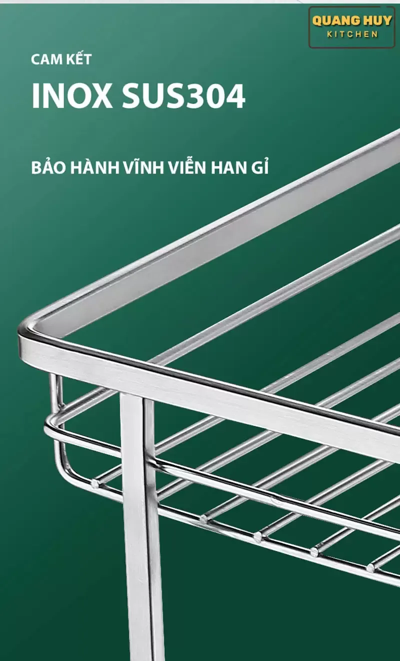 Kệ gia vị inox 304 thiết kế nan dẹt