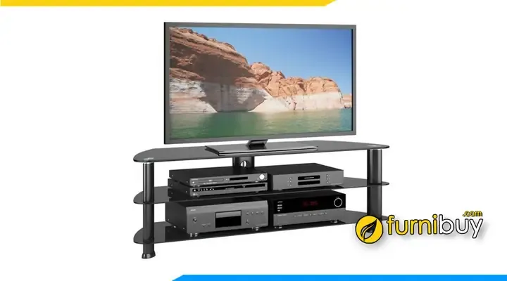 Kệ tivi kính chữ V ngược với thiết kế ấn tượng, thu hút ánh nhìn