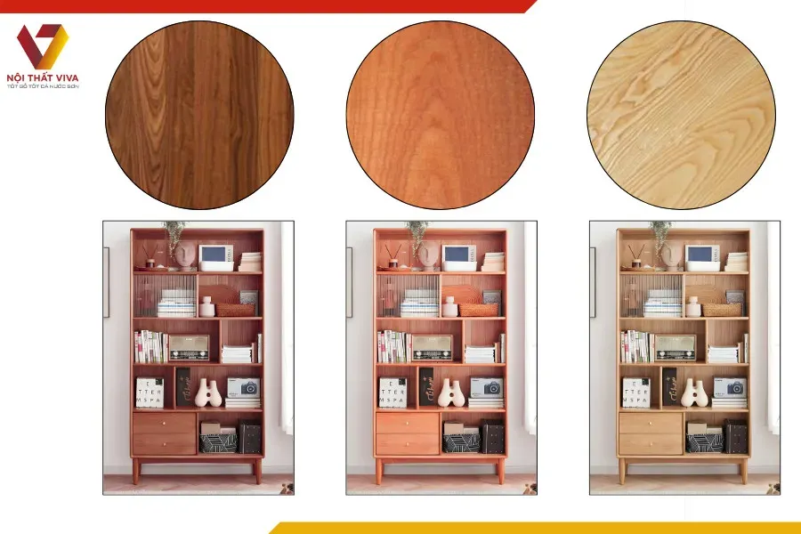 Kệ sách gỗ tự nhiên mini cho phòng ngủ