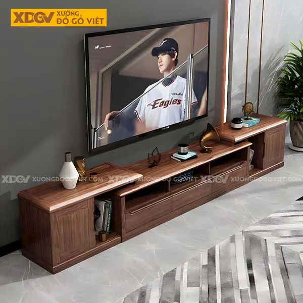 Kệ tivi độc lập phổ thông có hộc kéo và ngăn mở
