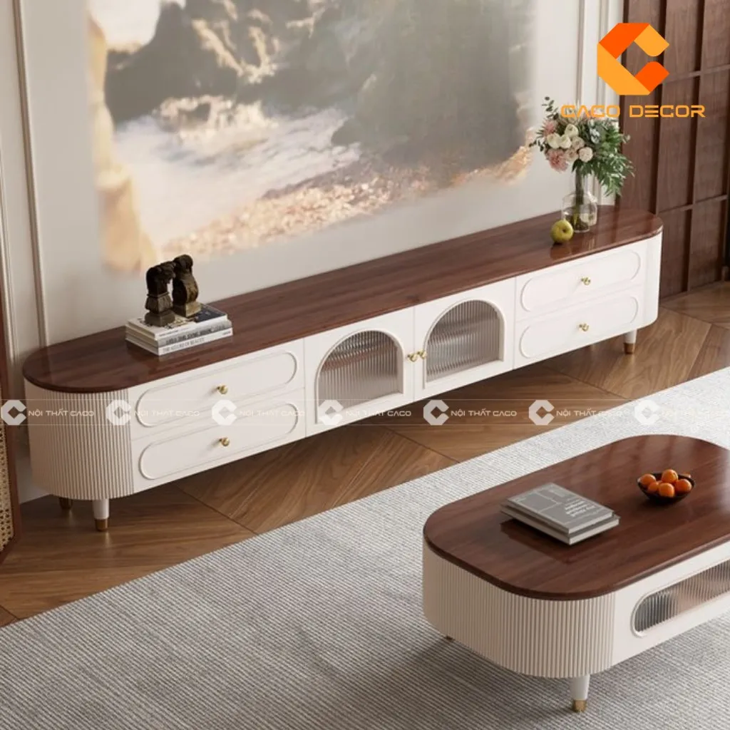 Kệ tivi hiện đại đa năng vừa trang trí vừa tiện dụng