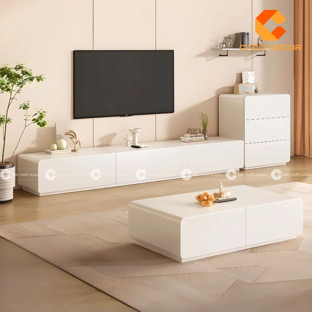 Mẫu kệ tivi phòng khách đơn giản phong cách hiện đại
