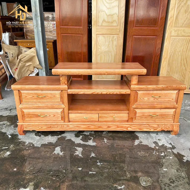 Mẫu kệ tivi đẹp thiết kế nhiều hộc kéo tiện lợi