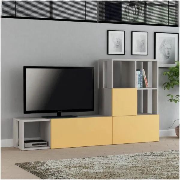 Tủ gỗ hiện đại đẹp với thiết kế chân cao