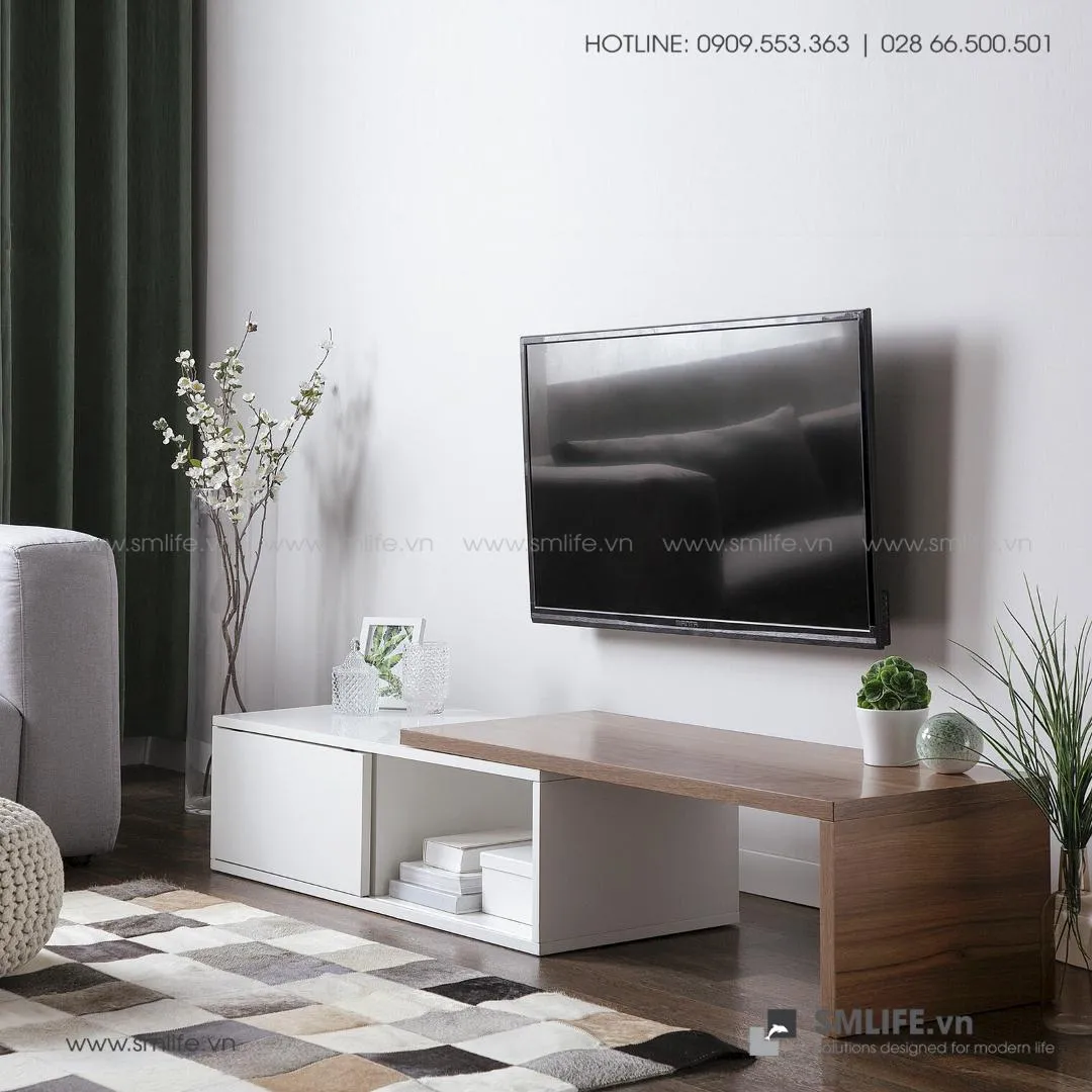 Kệ tivi rút 1 đầu kéo dài có chiều dài lên tới 2m