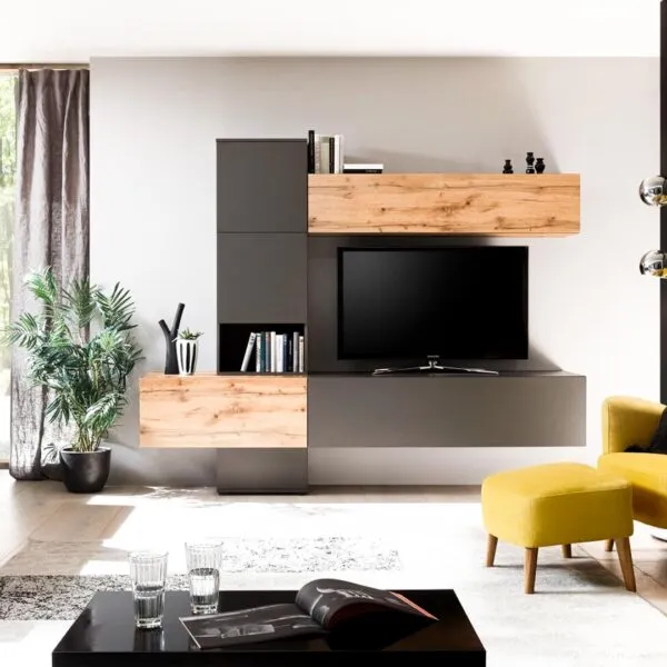 Kệ tivi đơn giản và ấm cúng cho phòng sinh hoạt