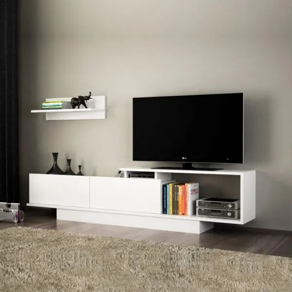 Kệ tivi rút 2 đầu, 1 đầu làm từ gỗ công nghiệp độc đáo