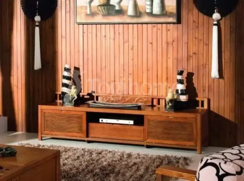 Kệ tivi gỗ nguyên tấm truyền thống