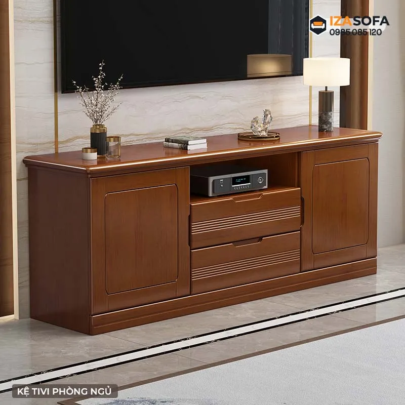 Kệ tivi gỗ sồi nhỏ gọn