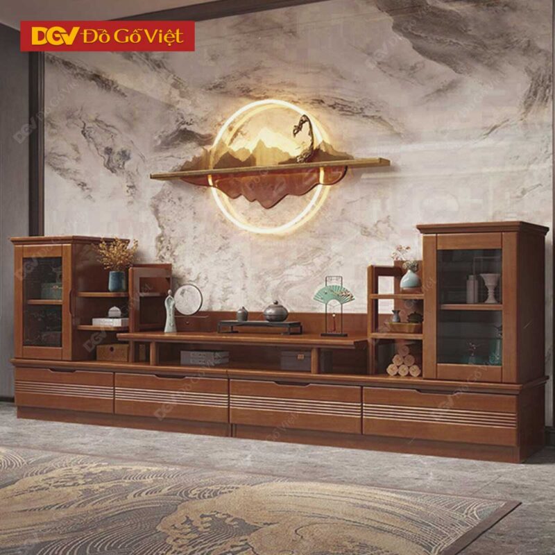 Kệ Tivi Phòng Khách Gỗ Tự Nhiên: Tuyệt Tác Thẩm Mỹ Và Giá Trị Bền Vững