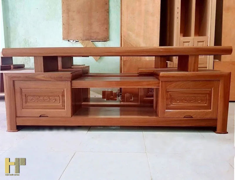 Kệ tivi gỗ xoan đào 1m6 phong cách hiện đại