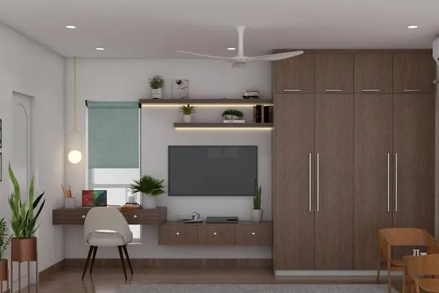 Mẫu kệ tivi kết hợp bàn làm việc phòng ngủ 12