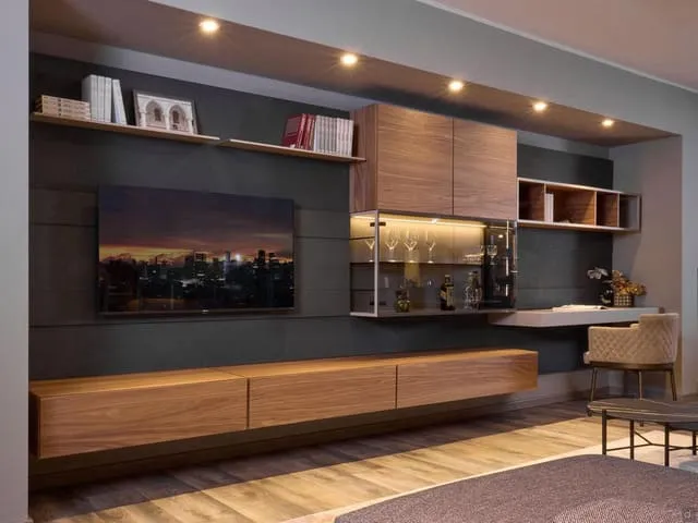 Mẫu kệ tivi kết hợp bàn làm việc phòng ngủ 22