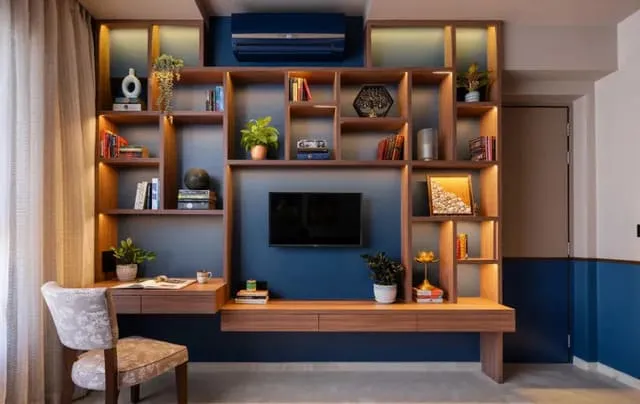 Mẫu kệ tivi kết hợp bàn làm việc phòng ngủ 36