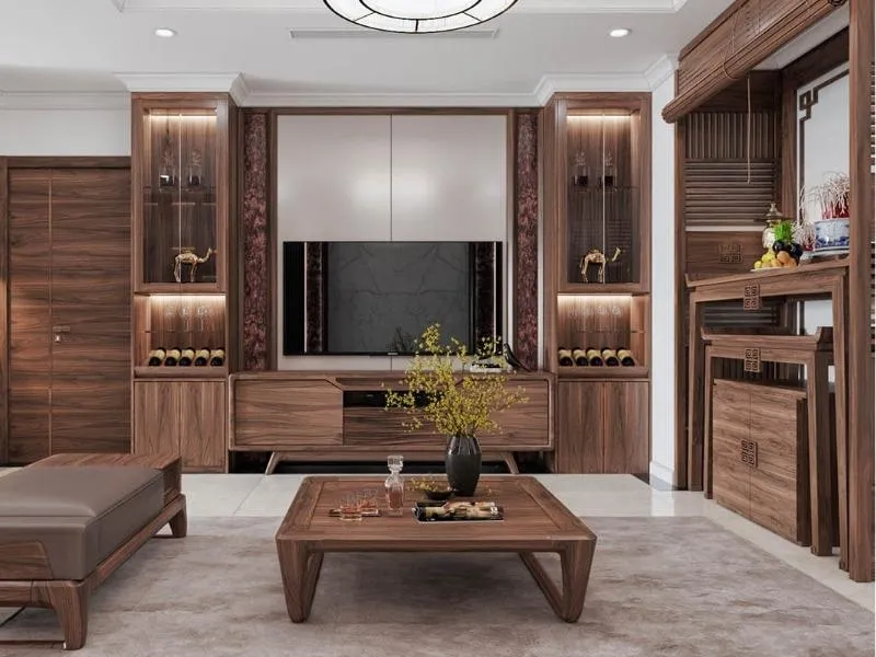 Mẫu chữ L ôm trọn góc phòng, đồng bộ với không gian