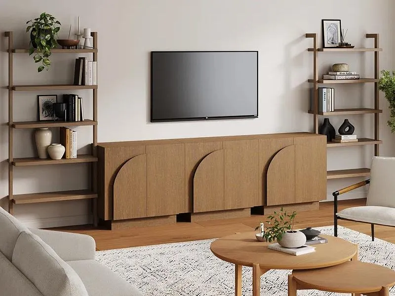 Kệ tivi kết hợp tủ sách là lựa chọn thông minh cho không gian vừa và nhỏ