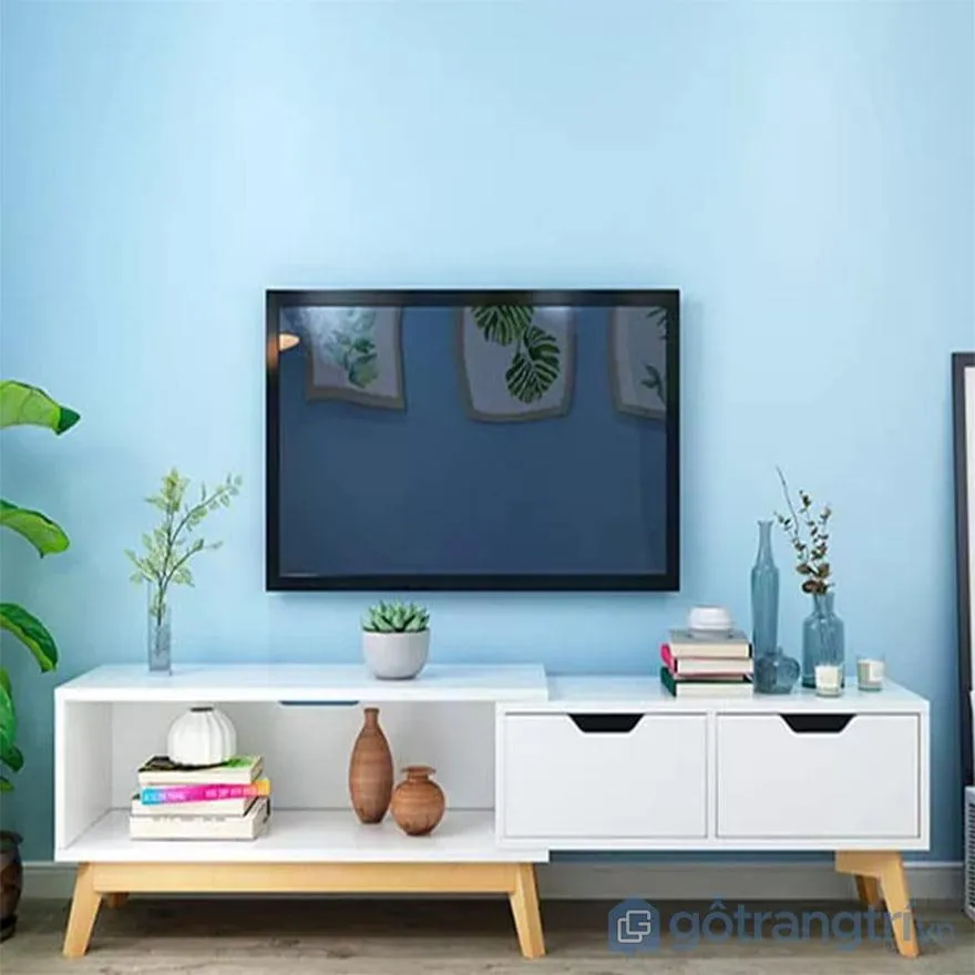 Kệ tivi trong phòng ngủ