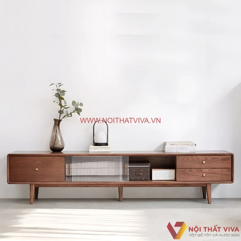 Kệ Tivi Phòng Khách Gỗ Tự Nhiên: Tuyệt Tác Thẩm Mỹ Và Giá Trị Bền Vững