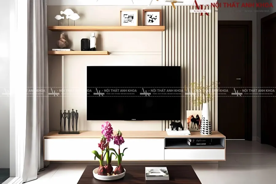 Kệ tivi kích thước chuẩn cho phòng khách