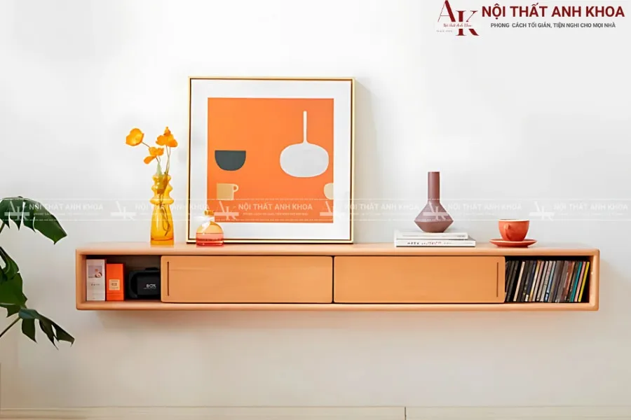 Kệ tivi gỗ tự nhiên phong cách Japandi