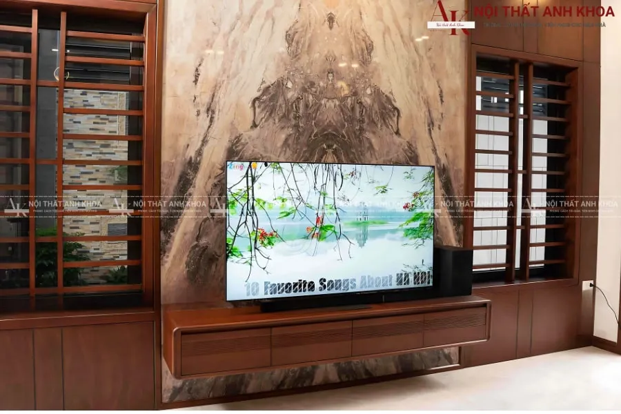 Kệ tivi treo tường gỗ công nghiệp