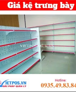 Kệ đơn siêu thị tôn đục lỗ đa năng cho việc trưng bày phụ kiện nội thất