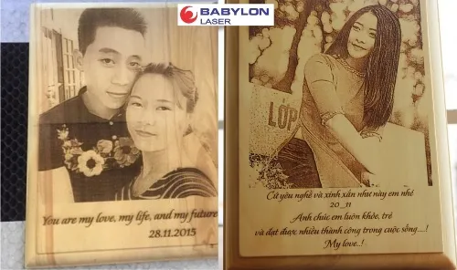 Khắc ảnh laser lên gỗ với độ chi tiết cao