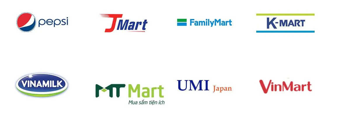 Hình ảnh các khách hàng tiêu biểu tin dùng giải pháp giá kệ chuyên nghiệp