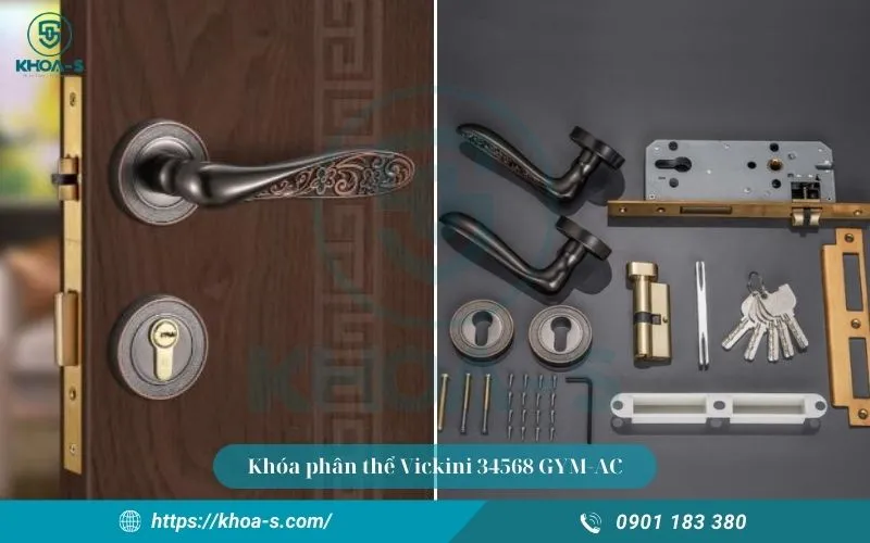 Khóa phân thể Vickini 34568 GYM-AC phù hợp nhiều loại cửa