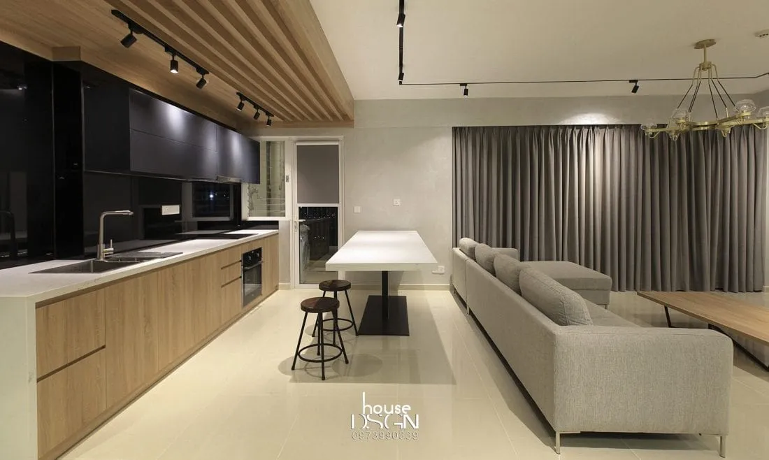 phòng khách không gian mở