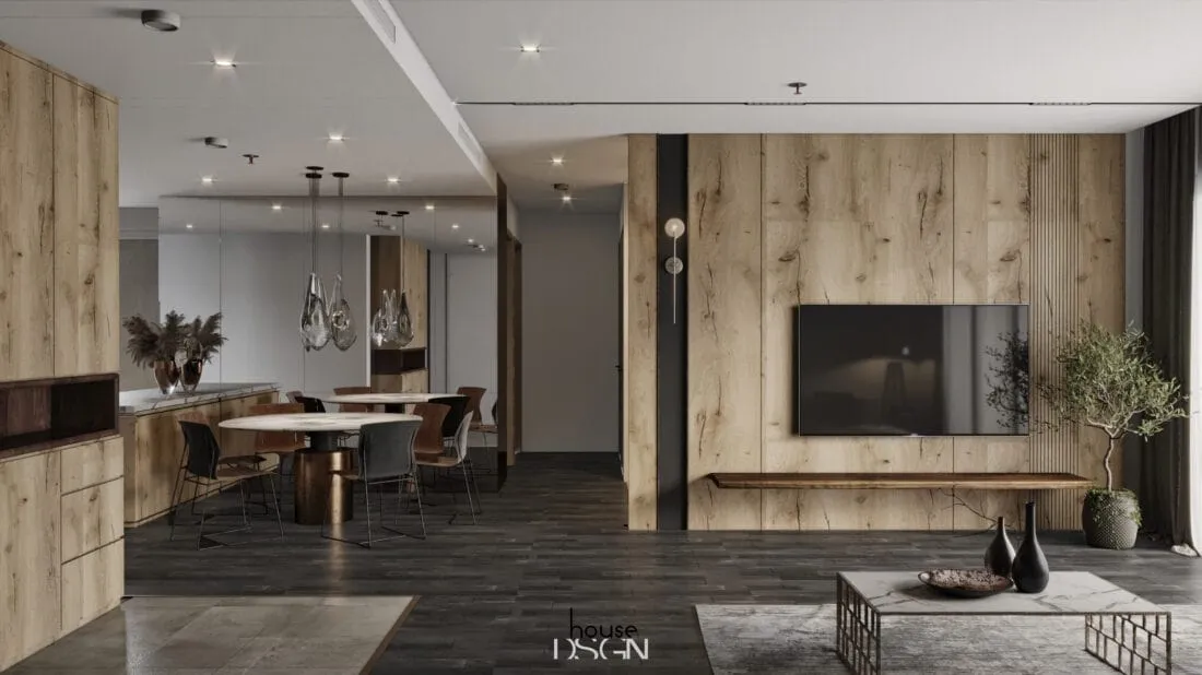 bố trí không gian phòng khách