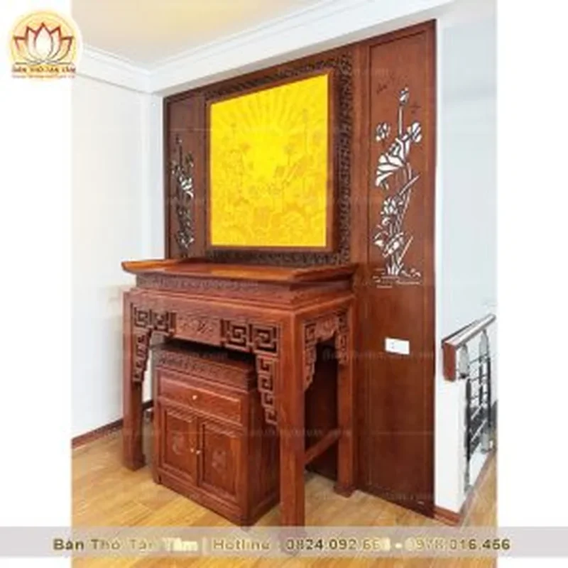 Không gian thờ tự gia tiên ấm cúng