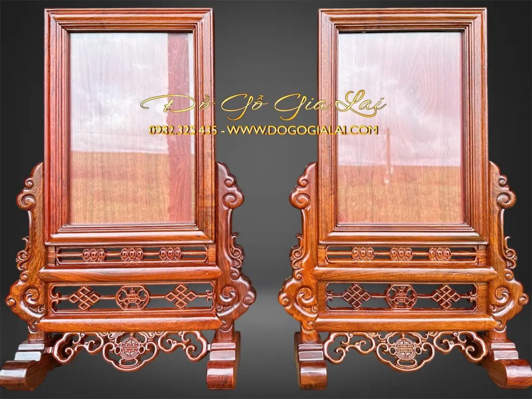 Khung ảnh thờ bằng gỗ hương