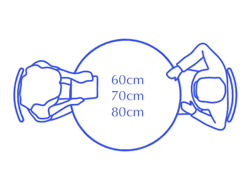 Bàn ăn tròn 2 người mặt đá