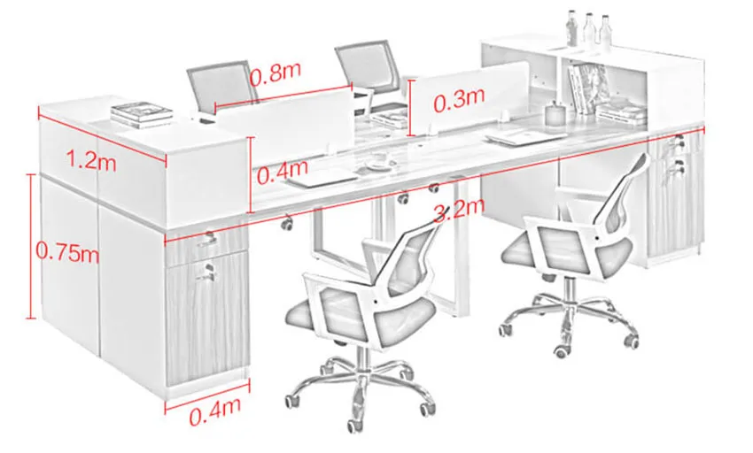 Bảng kích thước tiêu chuẩn khi chọn mẫu bàn làm việc đẹp tại nhà