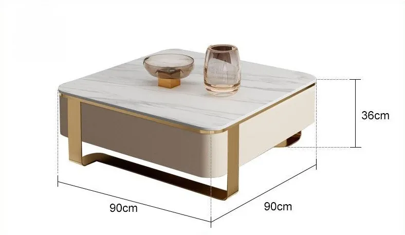 Bàn trà vuông 60cm phù hợp phòng khách nhỏ